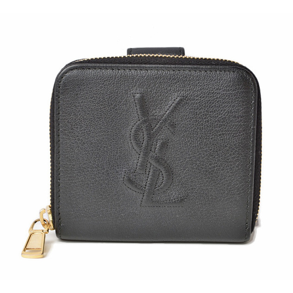 Saint Laurent Paris Wallet Folding Wallet Zipper Type Black - Picture 1 of 9